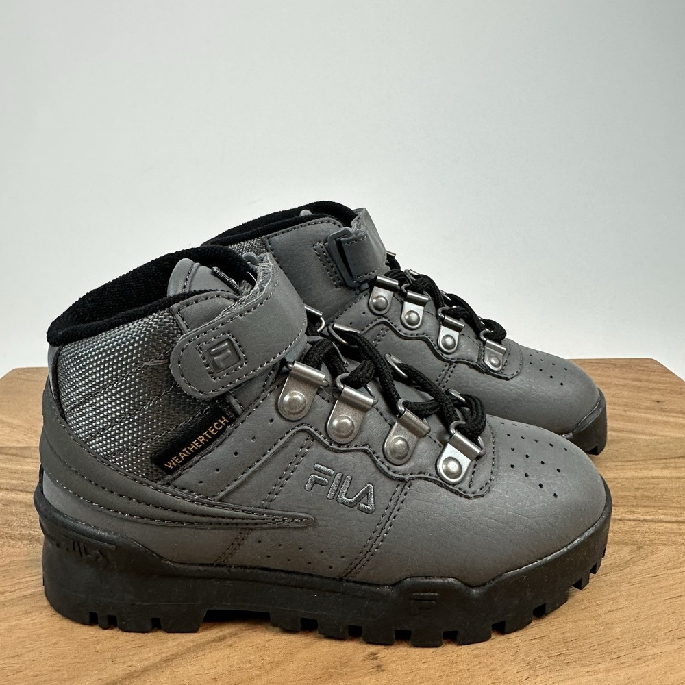 New NIB Little Kids Fila F-13 Weather Tech Gray Outdoor Ankle Boots Size 12 C